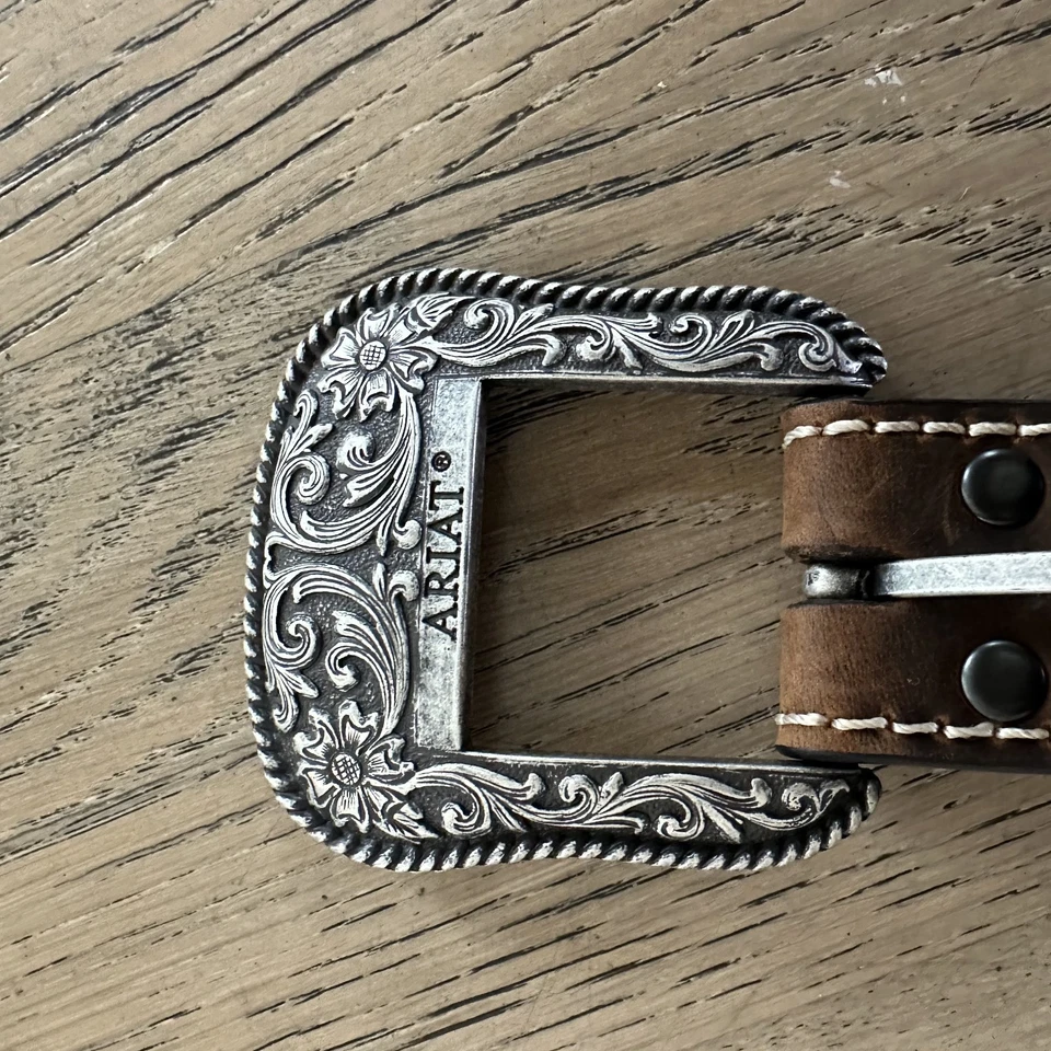 Cinturón Ariat Mujer XL Western Edición Limitada 07 Hebilla Extraíble Cuero Genuino Foto 2 de 4