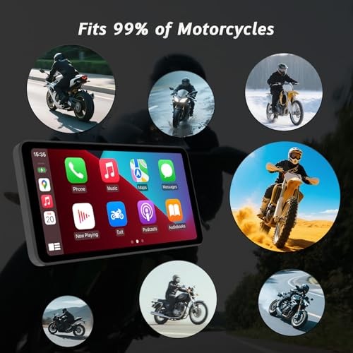 6-Inch Motorcycle Smart Display – Wireless CarPlay & Android Auto | Bluetooth 