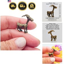 Goat Figurine Small Collectible Farm-Goat Sculpture Ornament Miniature Tiny M...