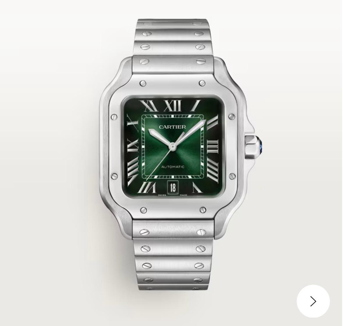 Cartier Santos 2025 With Leather Strap/ Full Set With box Ref: WSSA0062