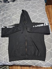 Explosive Fibres Black Zip Up Hoodie Size L