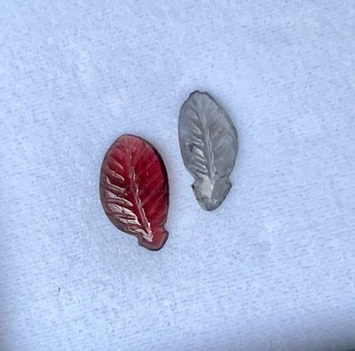 Natural 100% Unheated 2/Pc 2.30 ct Carving leaf Multi,color Spinel MOGOK