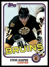 1981-82 Topps Steve Kasper Rookie Boston Bruins #E68