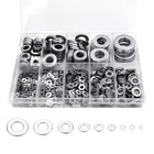 900 Pcs Stainless Steel Flat Washers Assortment Kit for Furniture Screws Bolts