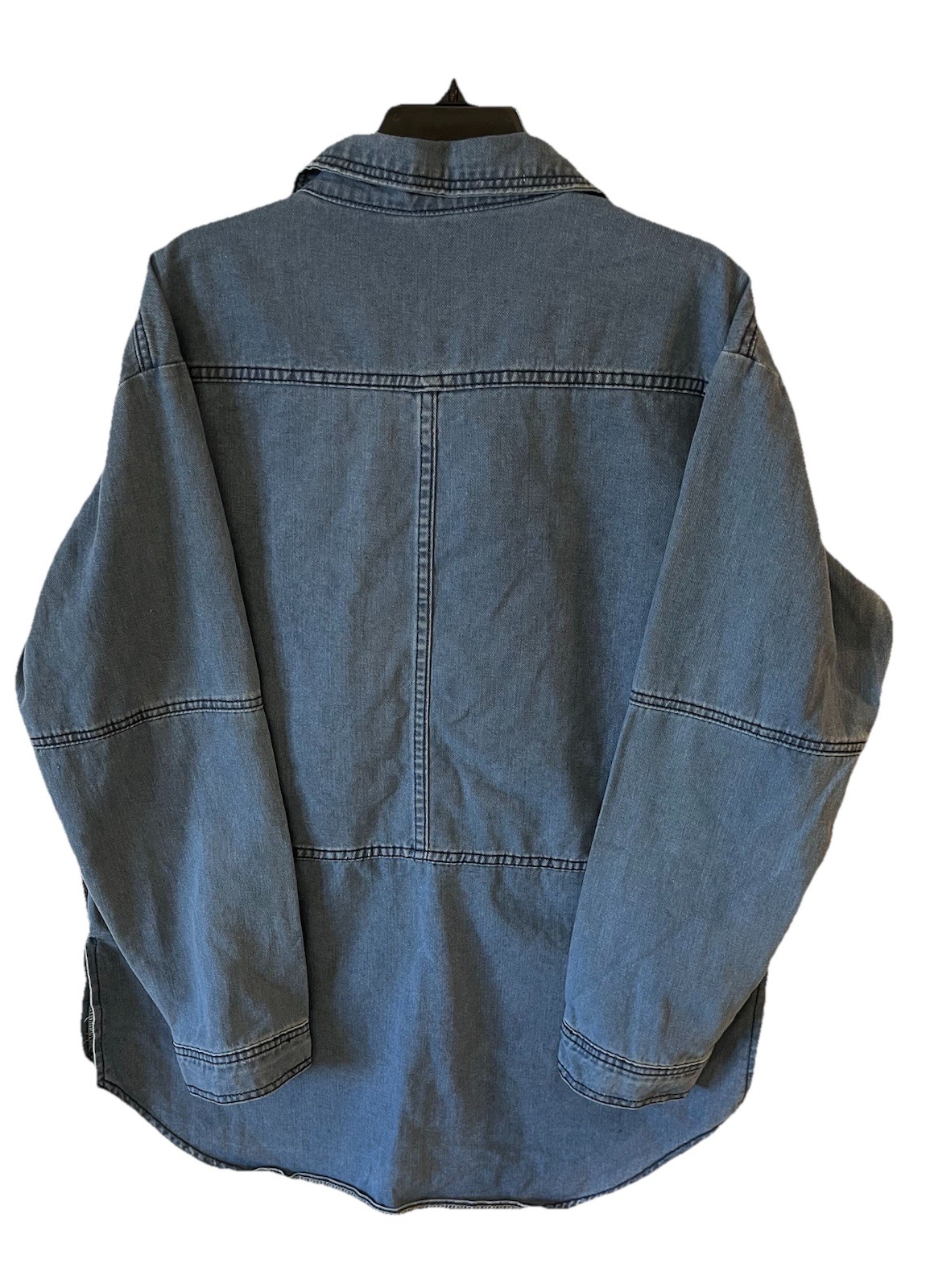 Y2K Composition Plus 2X Denim Pullover Shirt Shac… - image 3