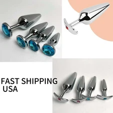 Metal Steel Wearable Anal Butt Plug Prostate Massager Stimulation Sex Toys BDSM
