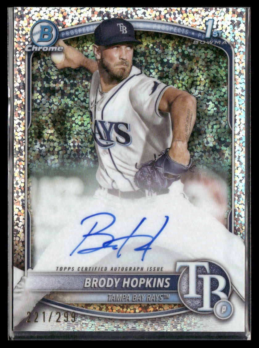 2025 Bowman Chrome Prospect Auto Brody Hopkins Speckle Refractor /299 1st