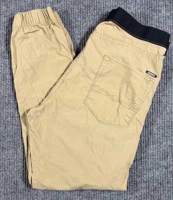Levi Denizen Jogger Pants Mens 34 Stretch Elastic Waist Cuffed Casual Beige Tan