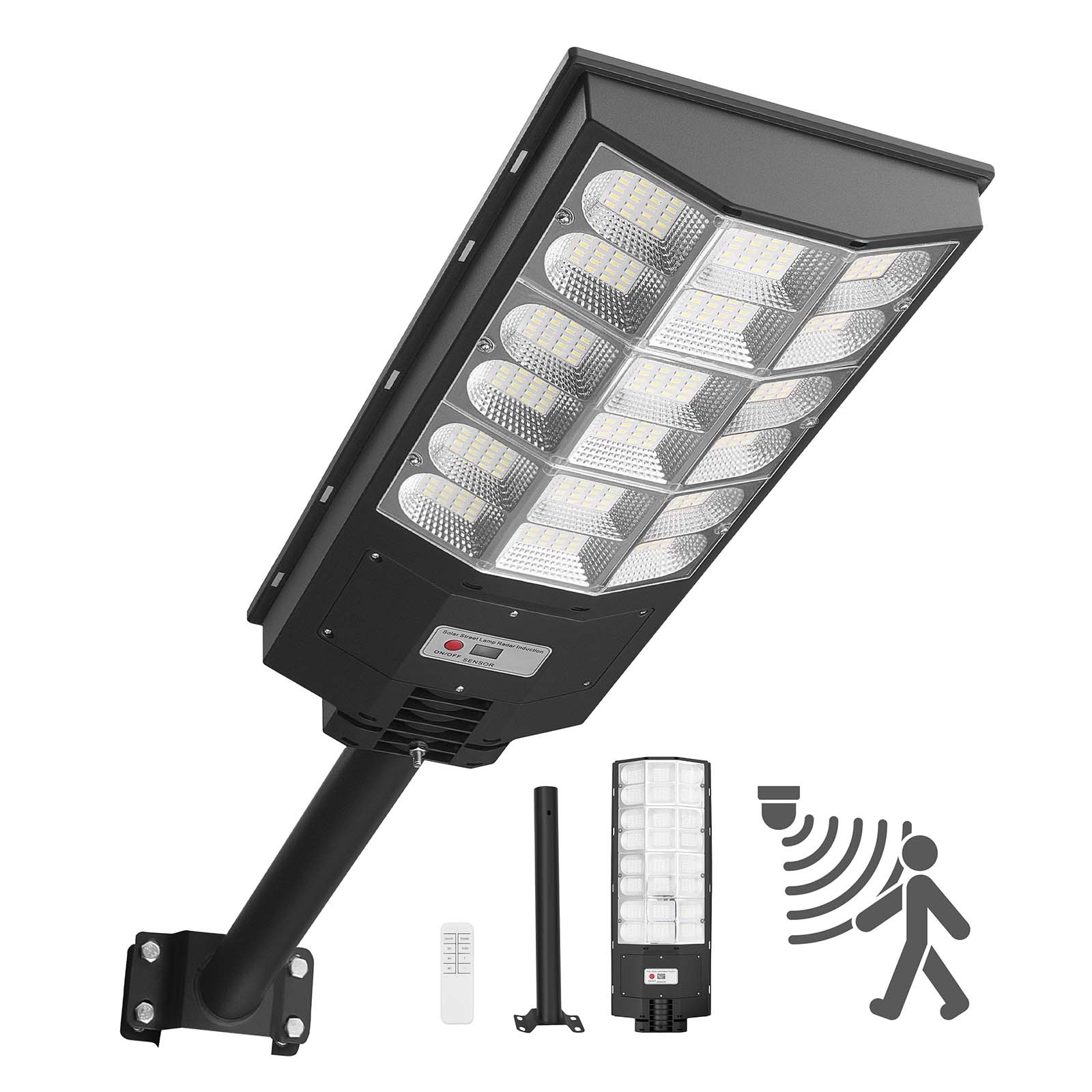 VEVOR 12000W Solar Street Light Outdoor 900000LM Parking Lot Light Dusk to Dawn