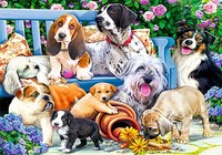 Puzzle (1000 T.) Hunde Im Garten (Trefl Puzzle) Neu/Ovp