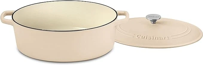 Cuisinart 7 Qt Oval Casserole CI770-33TNW - Tan - Scratch & Dent - Image 4 of 4