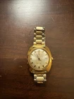 Vintage Timex Electronic Watch Men Gold Tone Stretch Flex Band