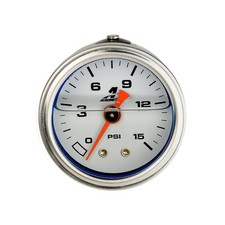 Aeromotive Fuel Pressure Gauge 15632 0-15 Psi 1-12 In. Liquid Filled Aeromotive Fuel Pressure Gauge 15632 0-15 Psi 1-12 In. Liquid Filled