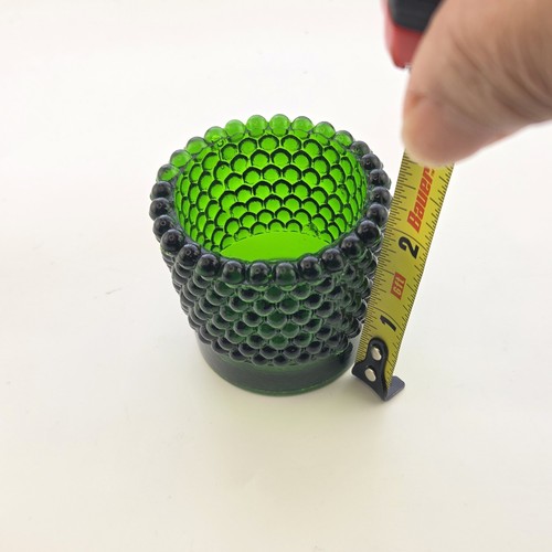 Vtg Set Of 5 Green Hobnail Votive Glass Tealight Holders - Picture 8 of 8
