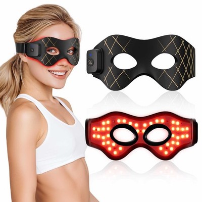Red Light Therapy for Eyes, 4 Modes Red Light Eye Mask with 168 Beads, 20Min ...