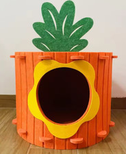 Pre-owned Cute Cat Carrot Bed   Soft Pet Sleeping Bed for Cats  Small Pets