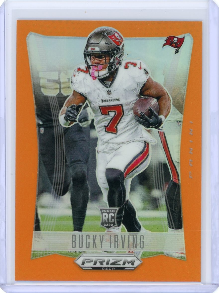 2024 Panini Prizm Deca Bucky Irving Orange Prizm Rookie 28/49 #276
