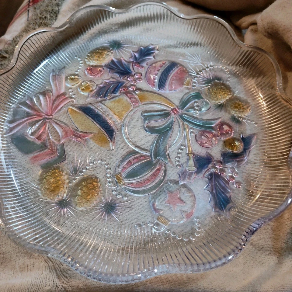 Тарелка хозяйки Studio Nova Seasons Greetings WY256/601 14 дюймов прозрачная цветная - Изображение 2 из 4