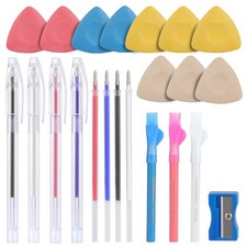 Sewing Chalk Set, 10PCS Tailors Chalk, 4PCS Fabric Pens, 3 Pencils