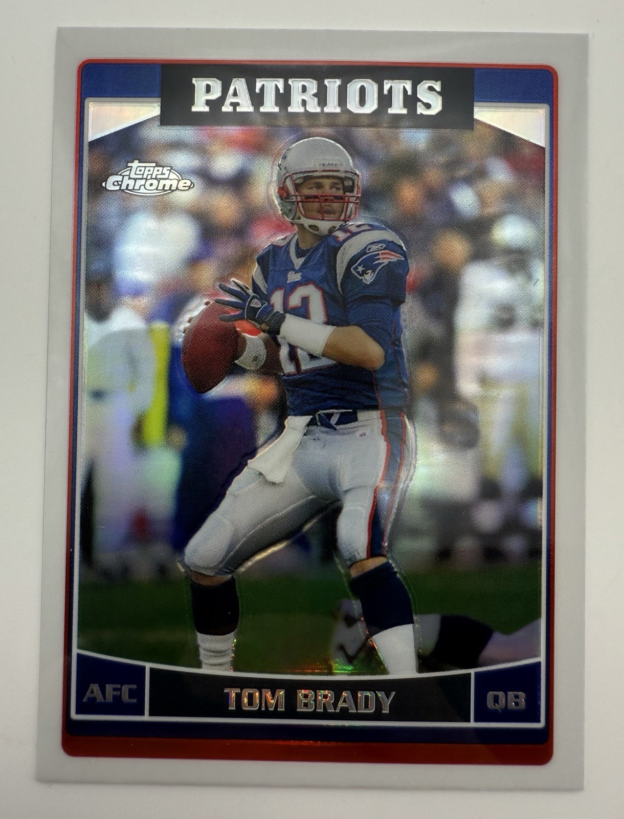 TOM BRADY 2006 TOPPS CHROME FOOTBALL REFRACTOR PATRIOTS #106 Q2360