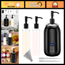 Massage Oil Heater Warmer with Switchable / Display, 2 Oil Dispenser Bottles,