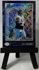 2024 Panini Optic J.C. Latham #234 Rated Rookie Purple Scope Prizm RC Titans