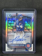 2025 Bowman Chrome Angel Cepeda Prospect Auto Refractor #/499 Cubs A7