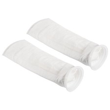 2pcs 6'' Ring Filter Socks, 1 Micron Mesh Bags Pool Skimmer Basket, White