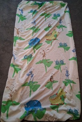 Vintage 1998 Disney Pixar A Bugs Life Fitted Twin Bed Sheet