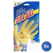 6X Dura Dura Latex Dish Gloves L