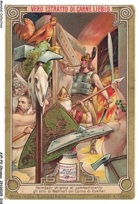 AYPP9-0578-CHROMOS - Echter Liebig Fleischextrakt - Heimdallr ruft zum Komba