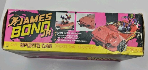 Vehículo deportivo James Bond Jr. 1991 Hasbro NOS 7796 caja sellada acción de resorte - Imagen 6 de 8