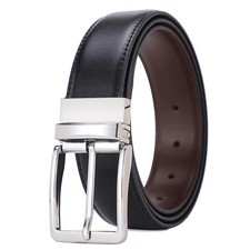 Reversible Pin Buckle Men's Belts Real Leather Male Belt for Man Waist Strap