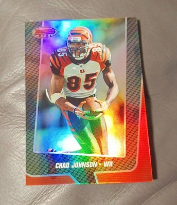 2005 BOWMAN'S BEST SILVER SSP CHAD JOHNSON #D/25 OCHOCINCO BENGALS