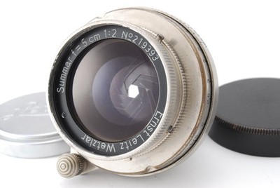  Near MINT  Leica Leitz Summar 5cm f/2 Nickel L39 Standard MF Lens From JAPAN