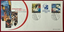 S'pore 2002 unaddressed official FDC cw Singapore - A Global City Stamps Set.
