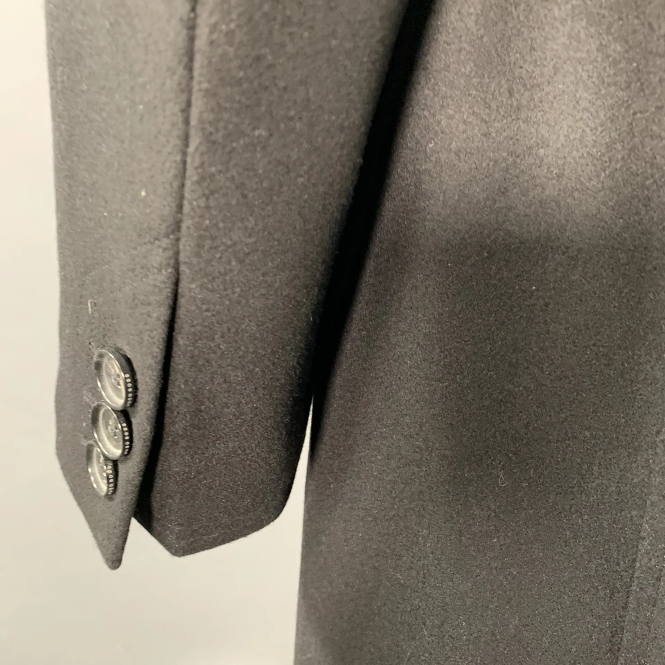 BOSS De HUGO BOSS Talla 46 El Task 3 Abrigo Negro Mezcla De Lana Virgen - Imagen 4 de 4