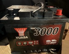 Yuasa YBX3000 YBX3027 12V Car Battery 62Ah 550CCA – Tested 77% Health