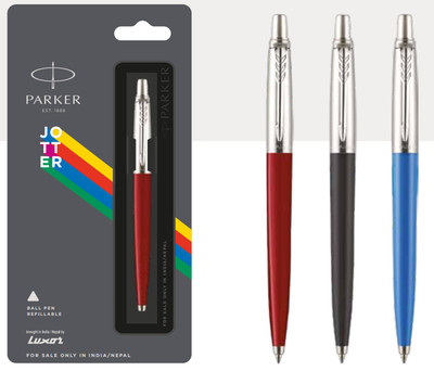 Parker Jotter Originals Ball Pen Chrome Trim - Multicolor Assorted ( Pack Of 1)