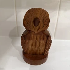 Mate Boomie Hand Carved Owl Eye Glass Holder