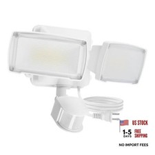 21W Plug in Motion Sensor Light Outdoor, Flood Lights Outdoor 1 Pack White