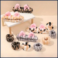 3pcs/set Cute Cat Ear Print Headband For Women Girls Spa