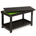 Solid Wood Kids Activity Play Table Block Table Multifunction W/Storage Espresso