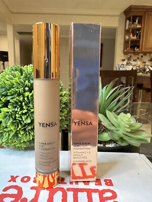 YENSA BEAUTY Super Serum Silk Foundation in Deep Golden 1oz / 30mL Full Size NIB