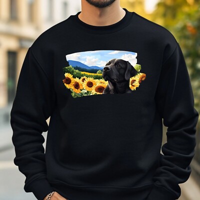 Labrador Sunflower Sweatshirt Cosy and Perfect for Any Occasion S to 4XL