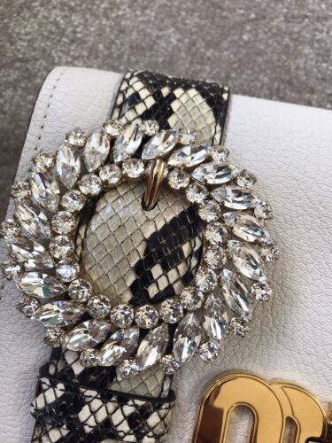 MIU MIU Crystal and Snakeskin Clutch Bag - Picture 2 of 6