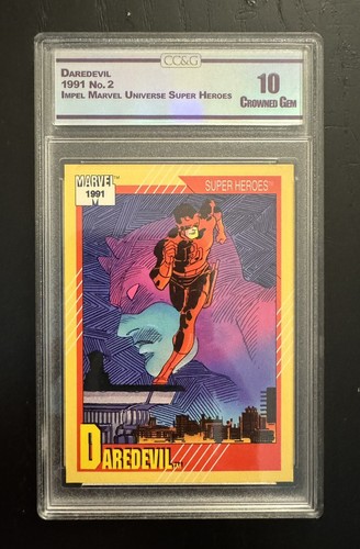 CC&G 10 CROWNED JEWEL DAREDEVIL 1991 #2 IMPEL MARVEL UNIVERSE SUPER HEROES PSA🔥 - Bild 1 von 2
