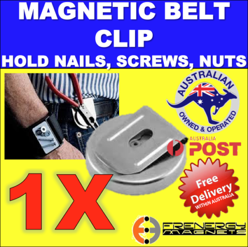 1x 50mm Magnetic Belt Clip Belt Magnet Magnetic Mount Screws Nuts Nails Holders - Bild 2 von 2