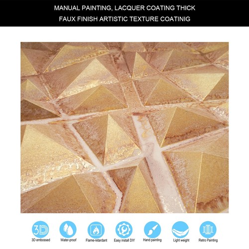 Vintage Pattern Tin Ceiling Tiles Modern design PLM101 Vintage brown gold 10pcs - Picture 5 of 24