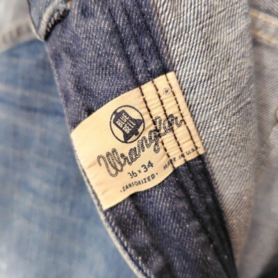 60s Wrangler 11MWZ Vintage Denim, W36, Used, Light Blue | eBay